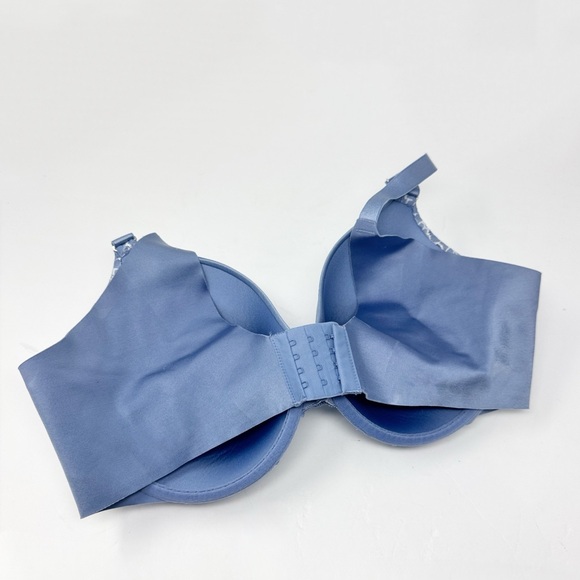 Soma Vanishing Back Full Coverage Lace Trim Bra Blue Size 40DD - Picture 2 of 3